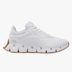 Reebok White and Tan Zig Kinetica Sneakers